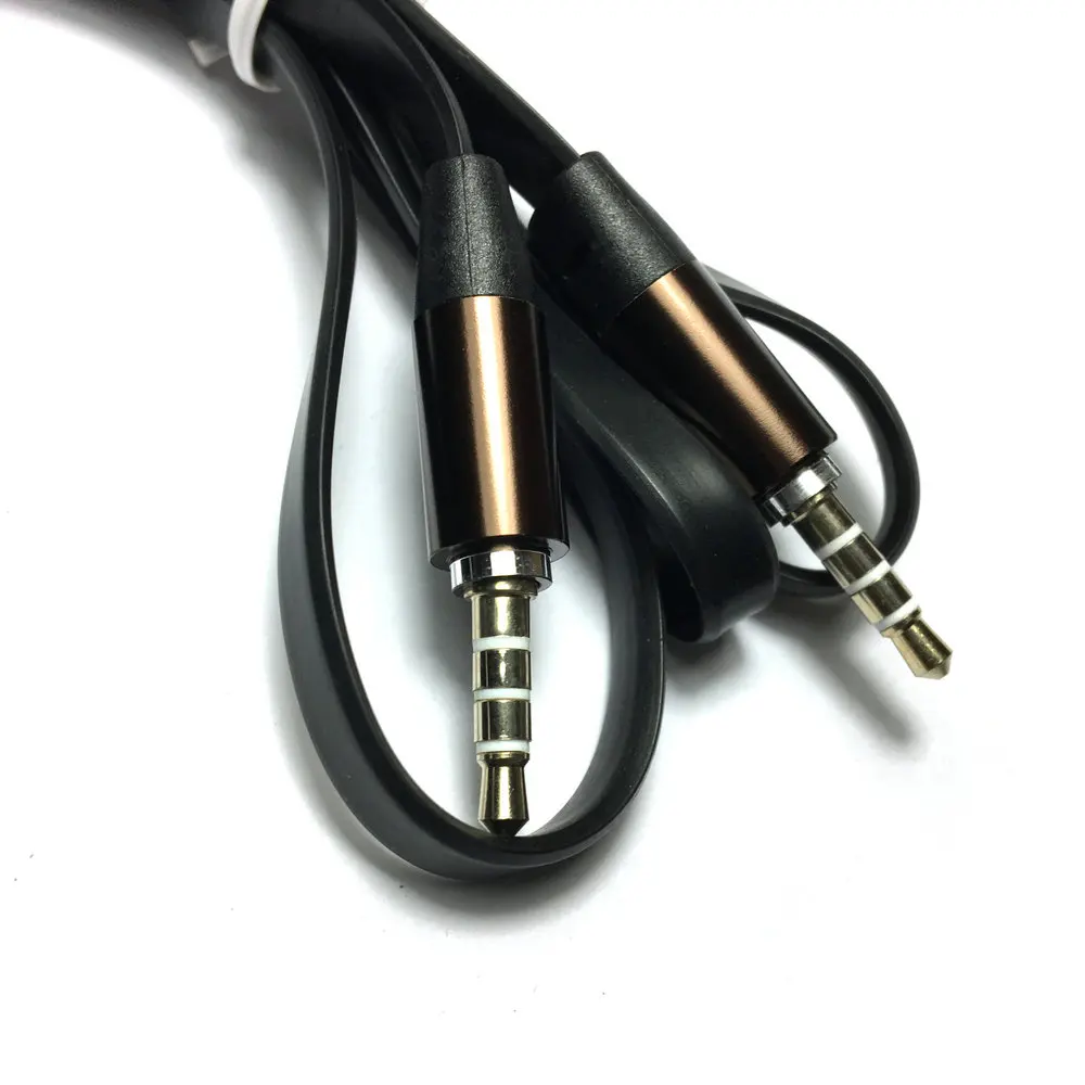 Новый TRRS CTIA 1 м 4 полюсный 3 5 мм Мужской до плоский наушники гарнитура bluetooth динамик
