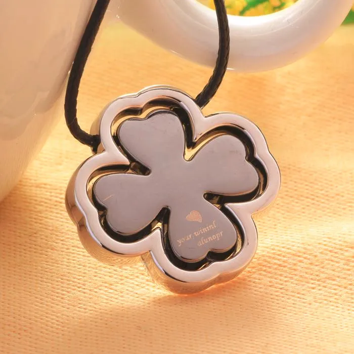 1 шт. хит счастливое четырехлистное ожерелье с клевером из титановой стали