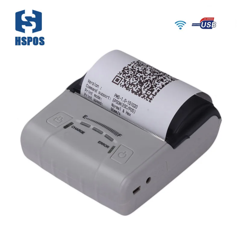 80mm impressora mini portable pos receipt printer usb wifi thermal restaurant order support 2D code printing|restaurant printer|wifi printerpos |