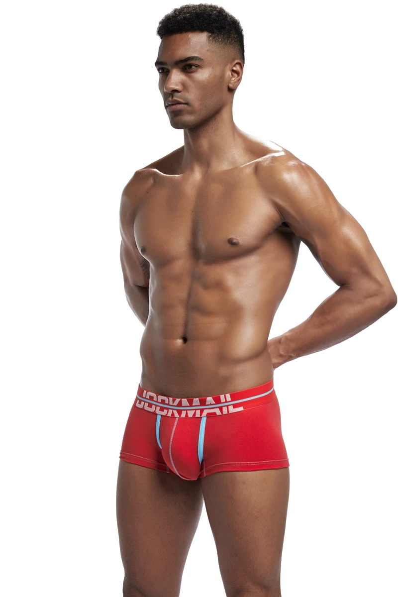 JOCKMAIL, сексуальное мужское нижнее белье, боксеры, хлопок, боксерские шорты, мужские боксеры, homme, Gay Cueca, боксеры, мужские трусы, u-образные выпуклые, с мешочком для пениса
