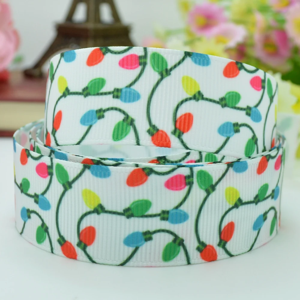 DUWES 7/8 &quot22 мм 2 5 10 20 50 ярдов Отец Рождество пряник Человек Печатный grosgrain ленты