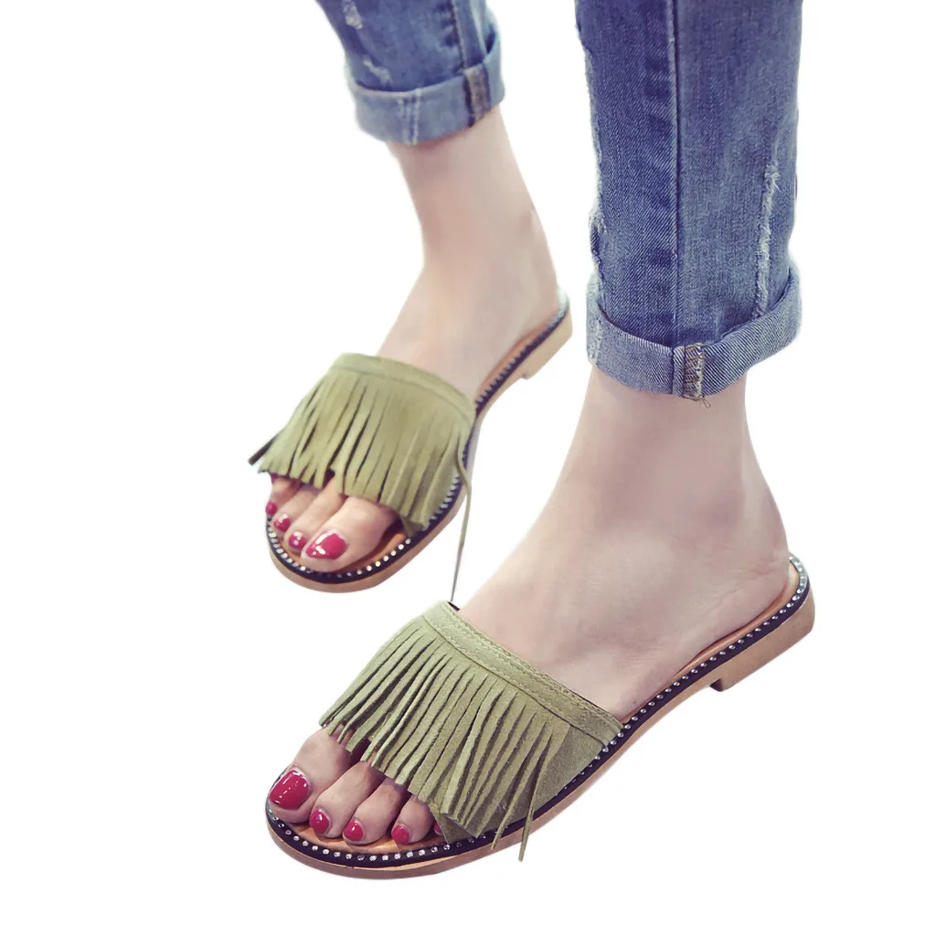 Женские летние тапочки SAGACE с цветами модные повседневные домашние Нескользящие