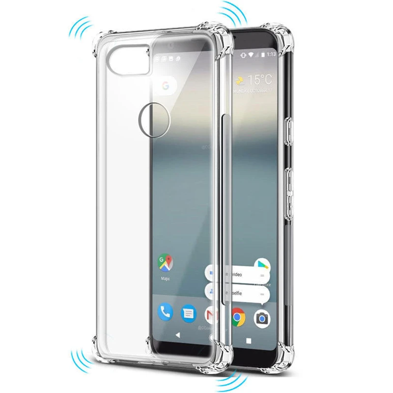 Прозрачный чехол для Google Pixel 3 3a XL Мягкий ТПУ гелевый прозрачный силиконовый из