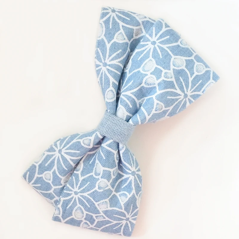 Деним Ткань цветок лук заколка модные рваные цветы Заколки для волос Обувь