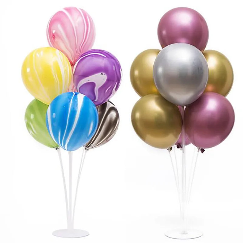 

1set 40 Birthday Balloon Stick DIY Unicorn Party Decor Latex Balloon Table Floating Letter Balloons Supporting Rod Ballon Holder