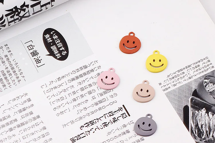 Металлический браслет Kawaii Smiley Face Charms 10 шт./лот | Украшения и аксессуары
