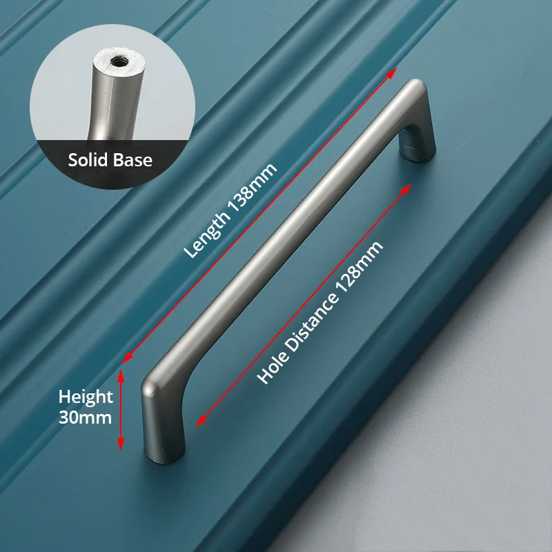 

Ручки для шкафов KAK, цинковый сплав, жемчужно-серые