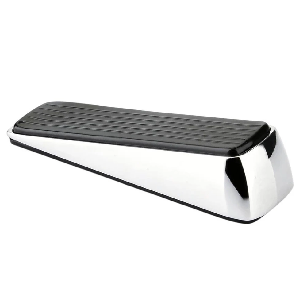 New 2x Doorstop / Door Buffers Made of Zinc alloy and Rubber Non-Slip Robust Wedge Black | Обустройство дома