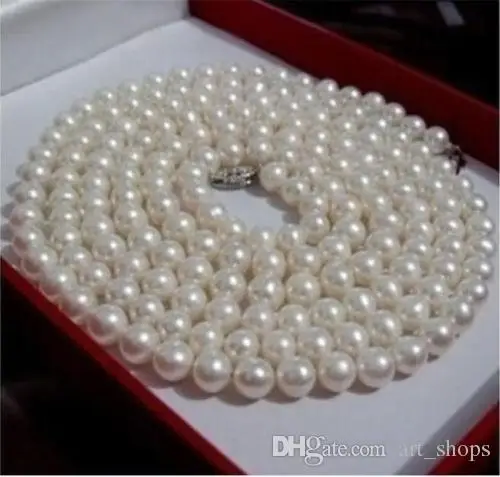 

25 дюймов длинное новое 6-7 мм белое ожерелье с искусственным жемчугом Akoya