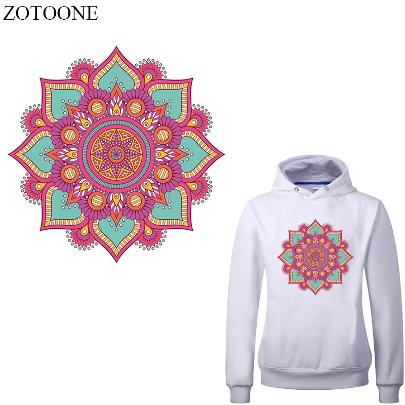 

ZOTOONE Iron on Retro Flower Patches Heat Transfer Vinyl Iron-on Transfers Patch Stickers for Clothing DIY T-shirt Thermal Press
