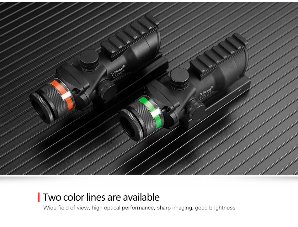 Охотничий Прицел ACOG 4X32 Rail оптика Красная Зеленая точка крест освещение стекло травленая сетка тактический оптический прицел