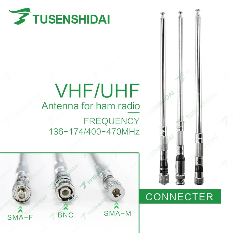 Горячая продажа VHF или UHF Нержавеющая сталь телескопическая двухсторонняя радио