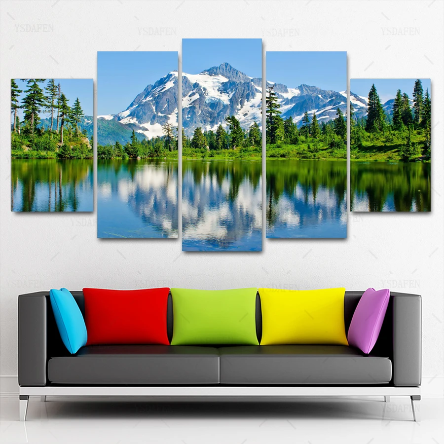 

Op de muur HD print olieverf Film modulaire foto Scenery poster kind room decor woondecoratie 5 stks canvas art z268