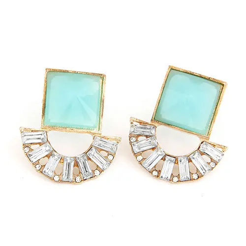 Min.order $10(mix Item)2014 fashion metal temperament stud earrings with cubic auger for women | Украшения и аксессуары