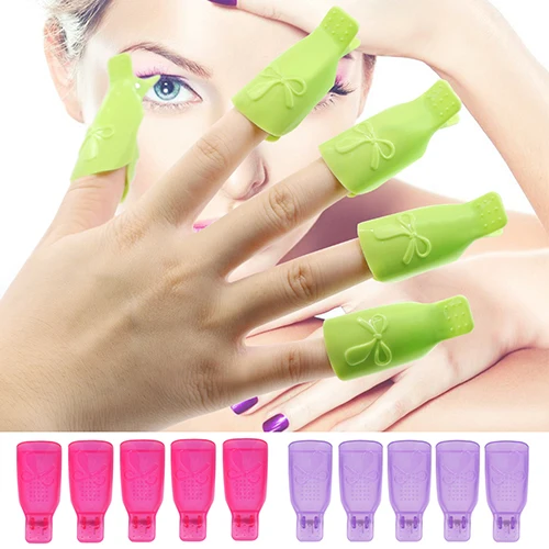 10 шт. пластиковые зажимы для ногтей|gel polish remover tool|nail art soak offnail |