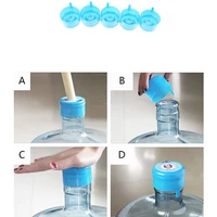 5pcs 35 gallon anti peel off tops water bottle snap on lids non spill reusable replacemet water bottle caps