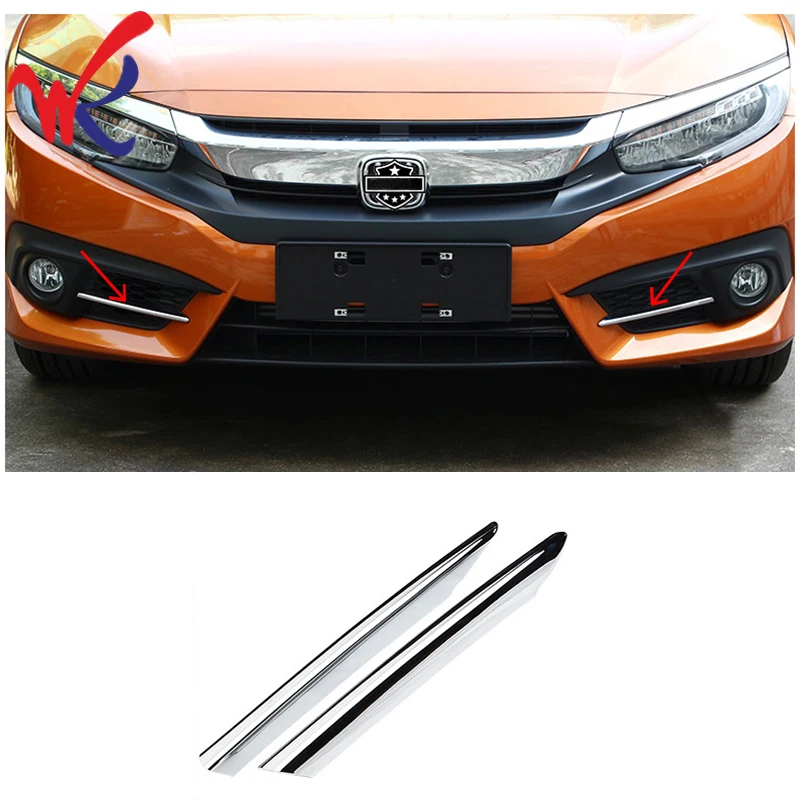 Хромированные передние противотуманные фары из АБС пластика для HONDA Civic 2016 2017