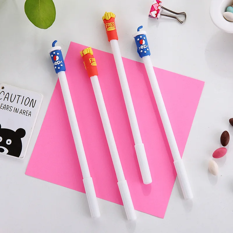 1 шт. Новинка симпатичная креативная гелевая ручка с картошкой фри Кола милый