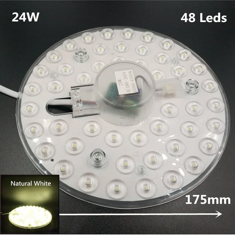 24W Natural White 12 Вт 18 Вт 24 Вт 36 Вт Светодиодная панель светильник 5730SMD поверхностного монтажа светодиодные светильники теплый белый Природа белый чистый белый светильник AC165-265V - Испускаемый цвет: 24W Natural White