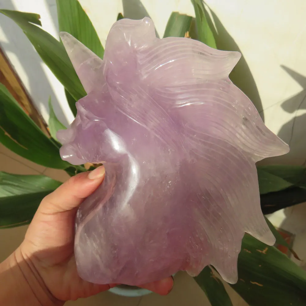 НОВЫЙ РЕДКИЙ 941 г натуральный большой аметист КВАРЦЕВЫЙ хрусталь резная