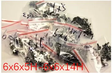 200 шт./лот 6x6 мм series 4PIN SMD тактильный тактовый кнопочный микро переключатель прямой