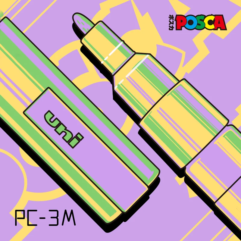 UNI POSCA маркер ручка PC 3M поп постер Реклама Маркер Офис Студент живопись аниме