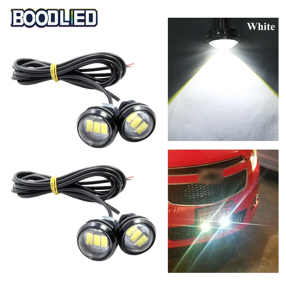 

4pcs 23mm Eagle Eye LED 3 Chips 5730 SMD LED Car DRL Daytime Running Light Automobile Fog Lamp Parking Motorcycle Screw Lamp 12V