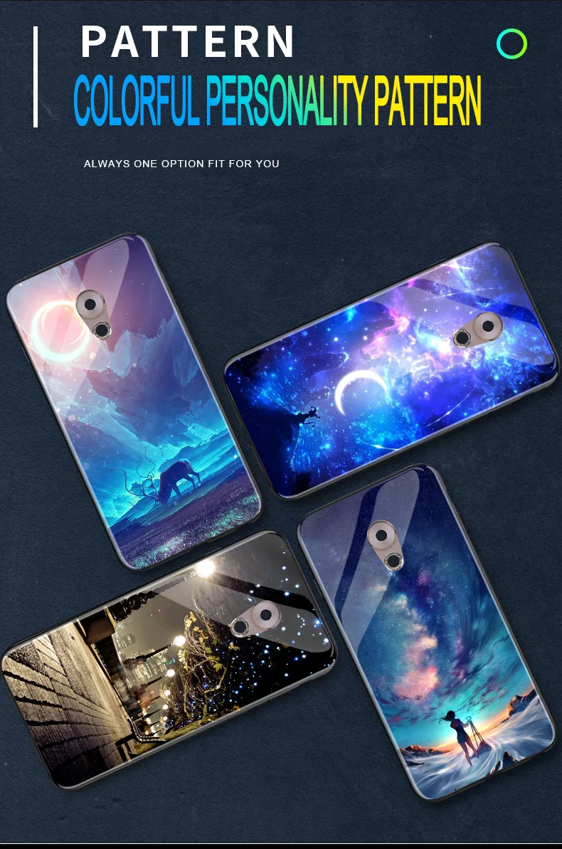 Светящийся чехол для телефона s для Meizu M6s mblu S6 космический ночной Блестящий стеклянный чехол для Meizu 15 16 th Plus чехол