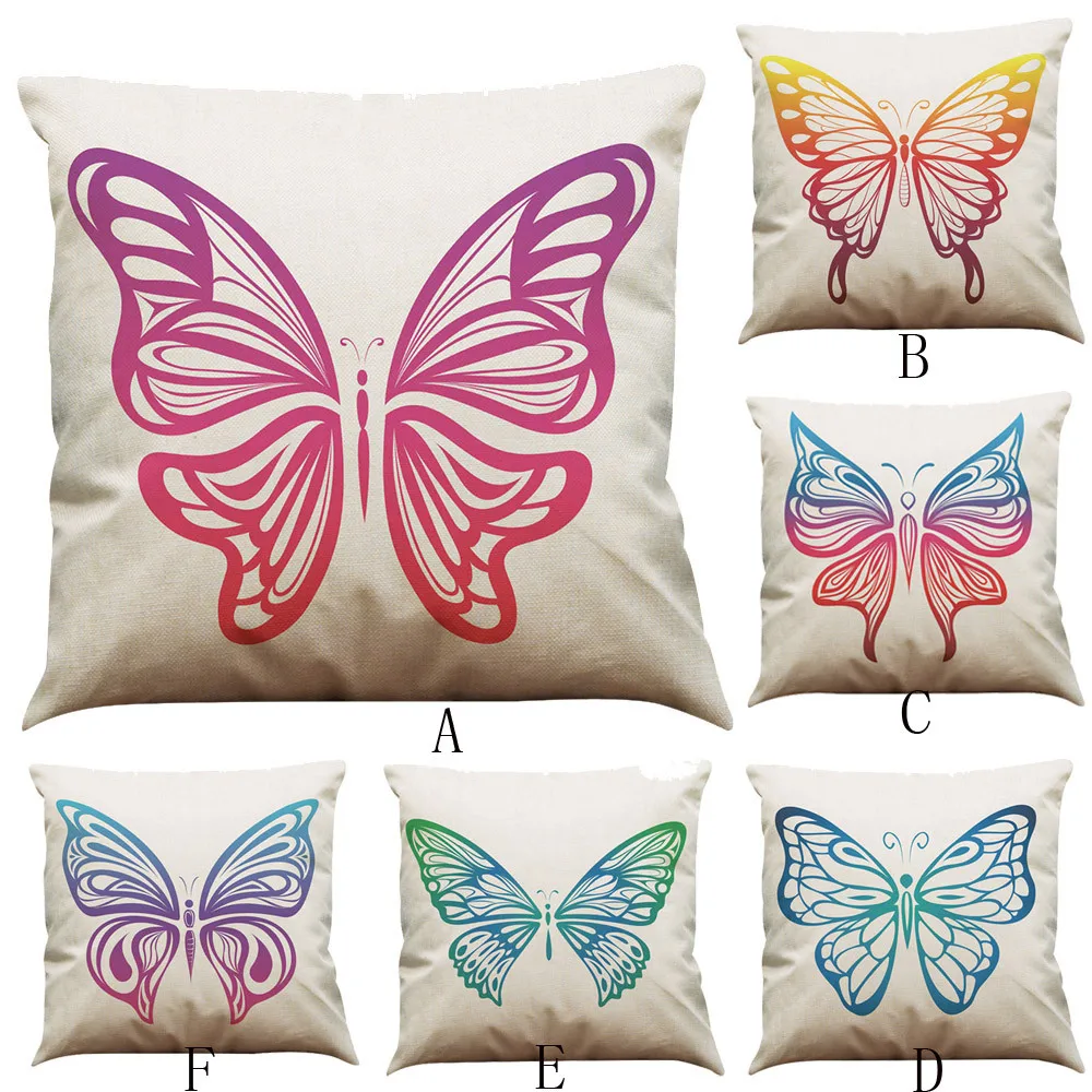 Цвет бабочки линии хлопок лен пледы наволочка домашний декор новый | Дом и сад