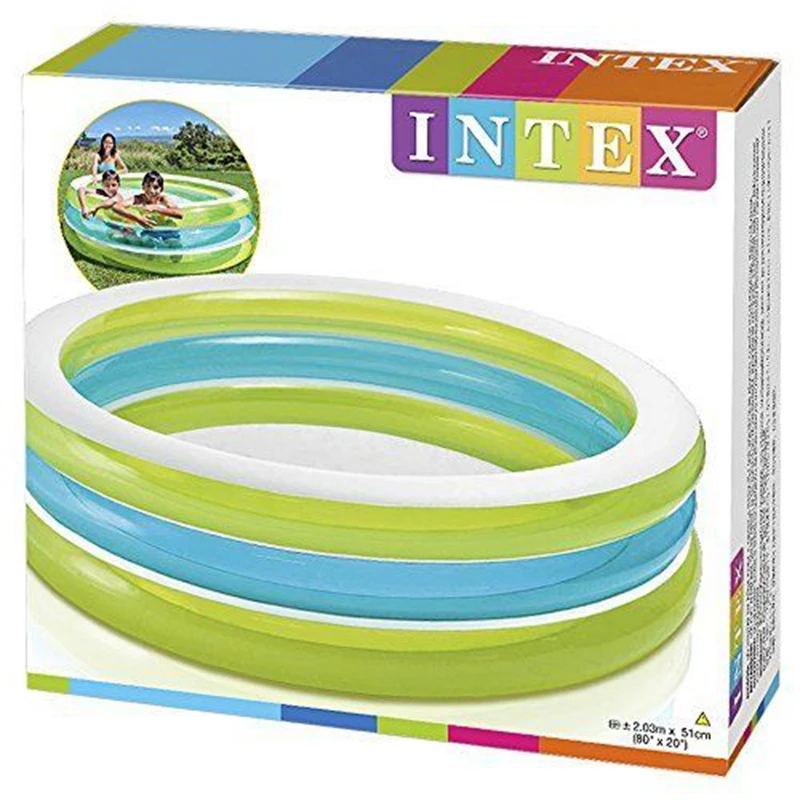 INTEX плавательный центр прозрачный бассейн круглый надувной детский для