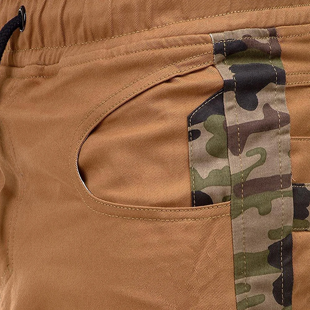 

Cargo Pants Men 2018 New Style Men's Fashion Camouflage Mosaics with Rope Cotton Bundle Foot Leisure Pants Man Casual Trousers