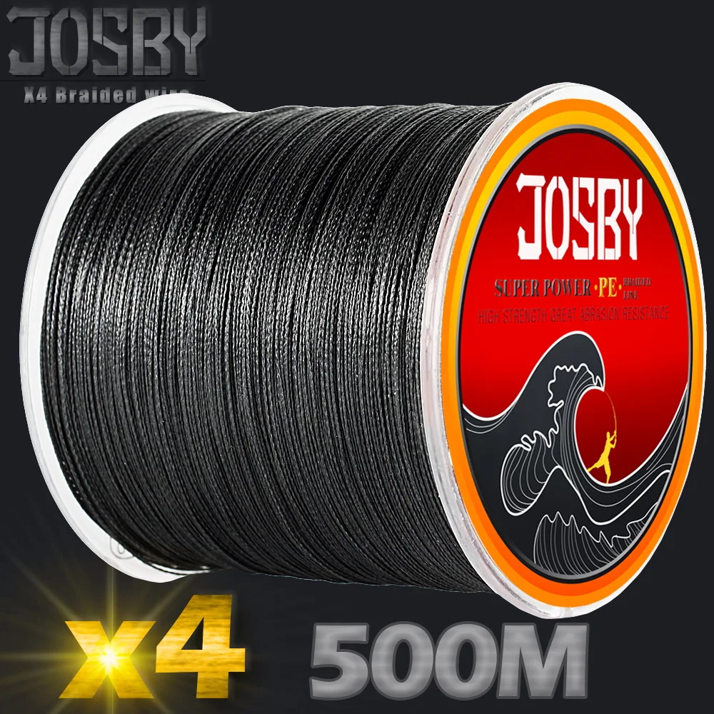 JOSBY новая плетеная рыболовная леска 4 нити разноцветный 500 м PE морская ловля карпа