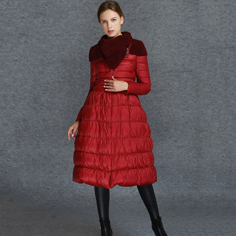 HIJKLNL abrigos mujer invierno 2019 pato женский зимний длинный толстый пуховик пальто женские