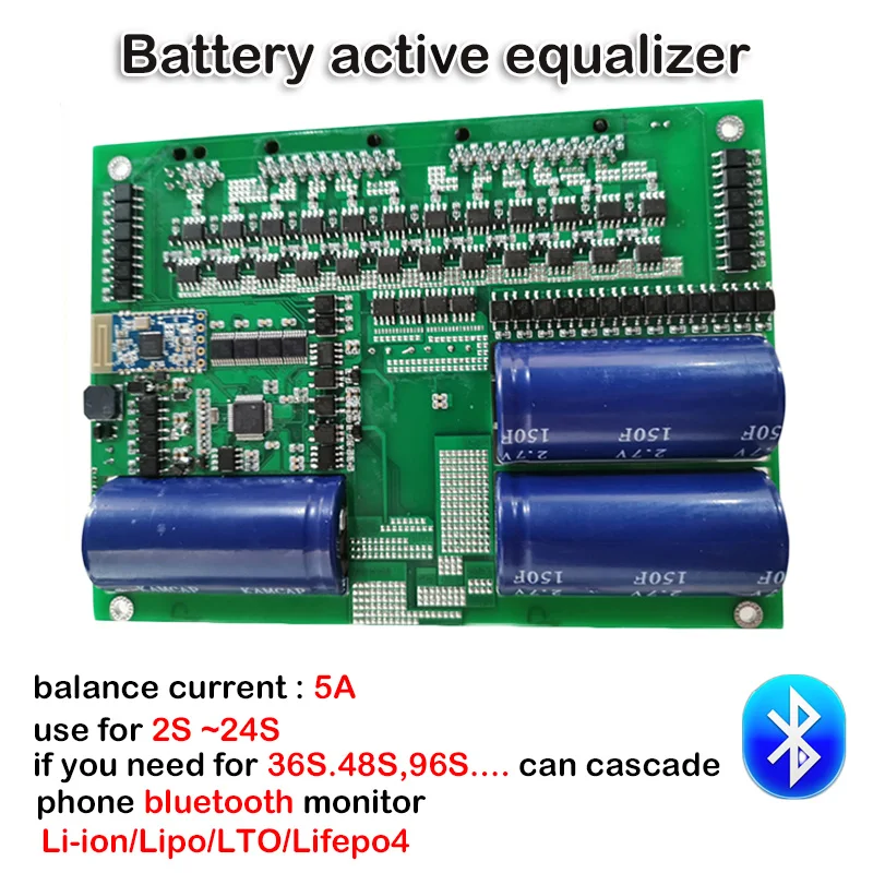 Bluetooth эквалайзер 5A Balance 2S ~ 24S BMS Li Ion Lipo Lifepo4 LTO Balancer Board eBike 36S 48S 96S|Аксессуары для