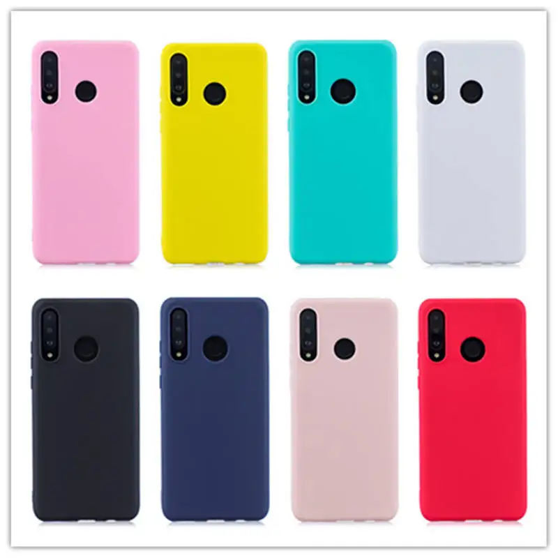 Цветной силиконовый матовый чехол из ТПУ для Huawei P Smart 2019 P8 Lite 2017 Mate 20 P20 P30 Pro Y7 Y9 Y6 Y5
