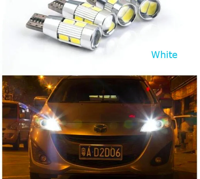 T10 Авто Стайлинг 5630 SMD 10 LED W5W 12V 2x автомобильная лампа белый интерьер парковка