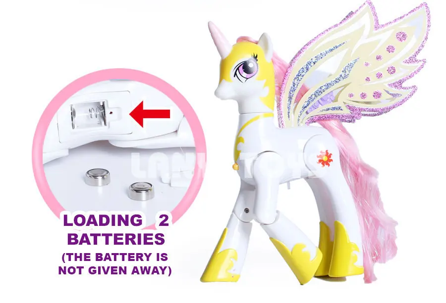 Lanyitoys светильник и музыка Единорог 8,6 дюймов My little ponies игрушки экшн фигура аниме модель игрушки для девочек