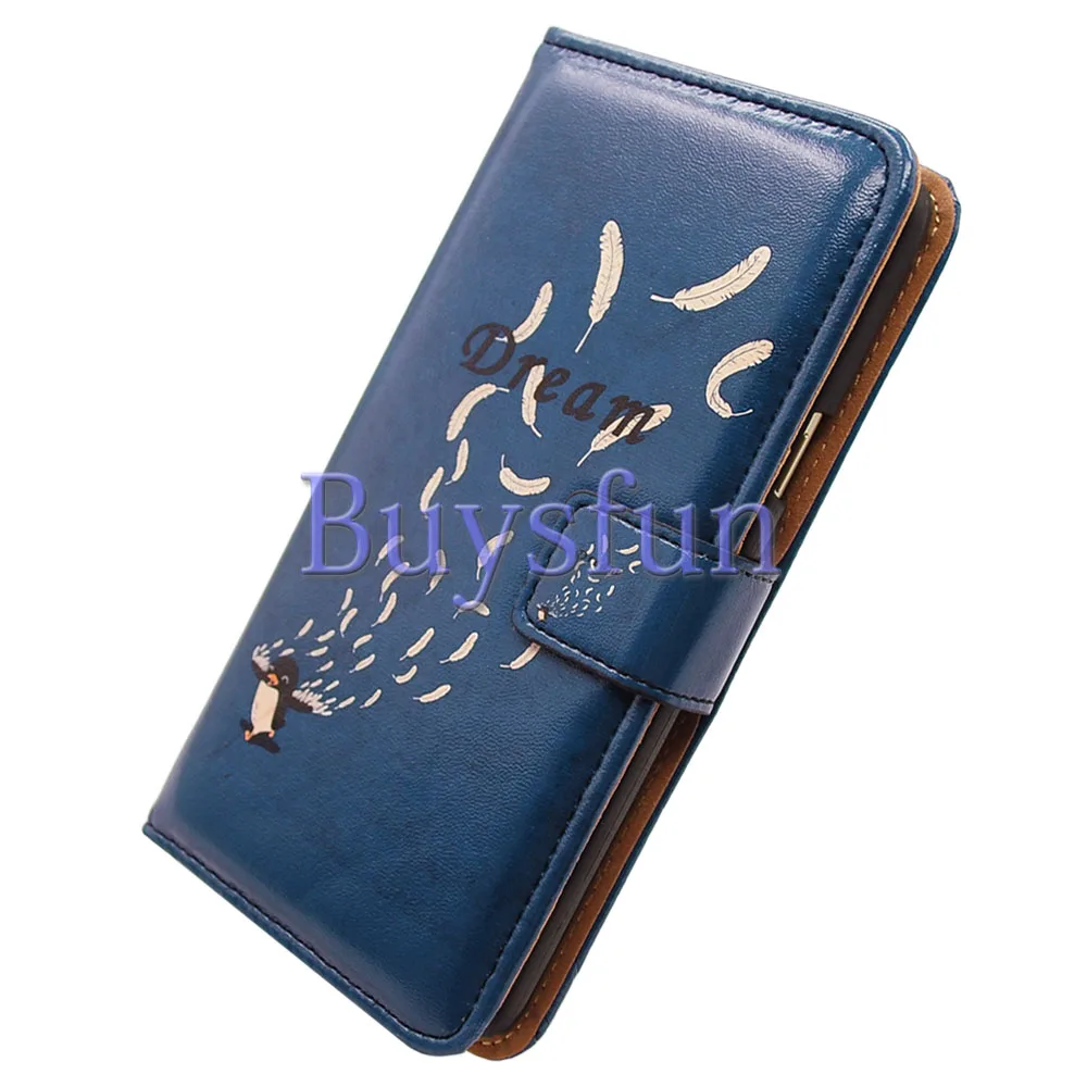 Bcov Black Penguin Feather Leather Wallet Cover Case For Samsung Galaxy S7 Edge 103022063 |
