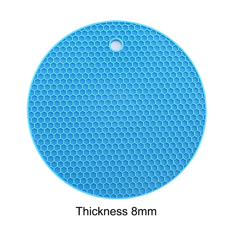 8mm Blue Силиконовая чашка коврик красочные желе фрукты форма подставка Творческий нескользящий изоляционный коврик термостойкие подставки - Цвет: 8mm Blue