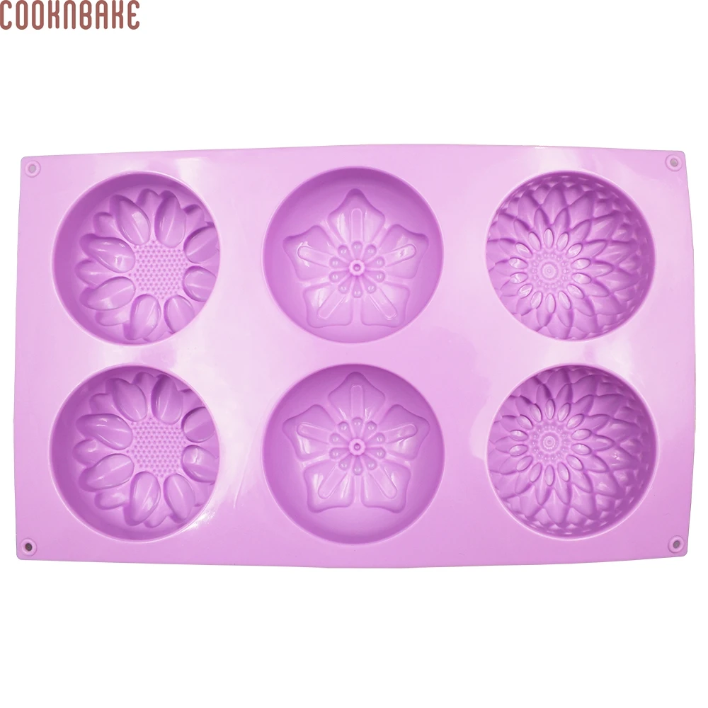 COOKNBAKE DIY три вида цветов силиконовая форма для торта мыльная желе CDSM 639|jelly mold|soap