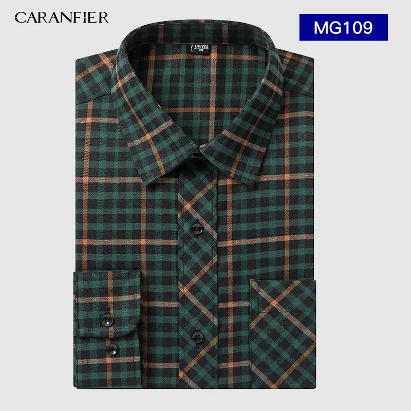 109 CARANFIER, Мужская одежда, рубашка, с принтом, для отдыха, в полоску, с длинным рукавом, облегающая, модная, мужская, светская, рубашки, Chemise Homme - Цвет: 109