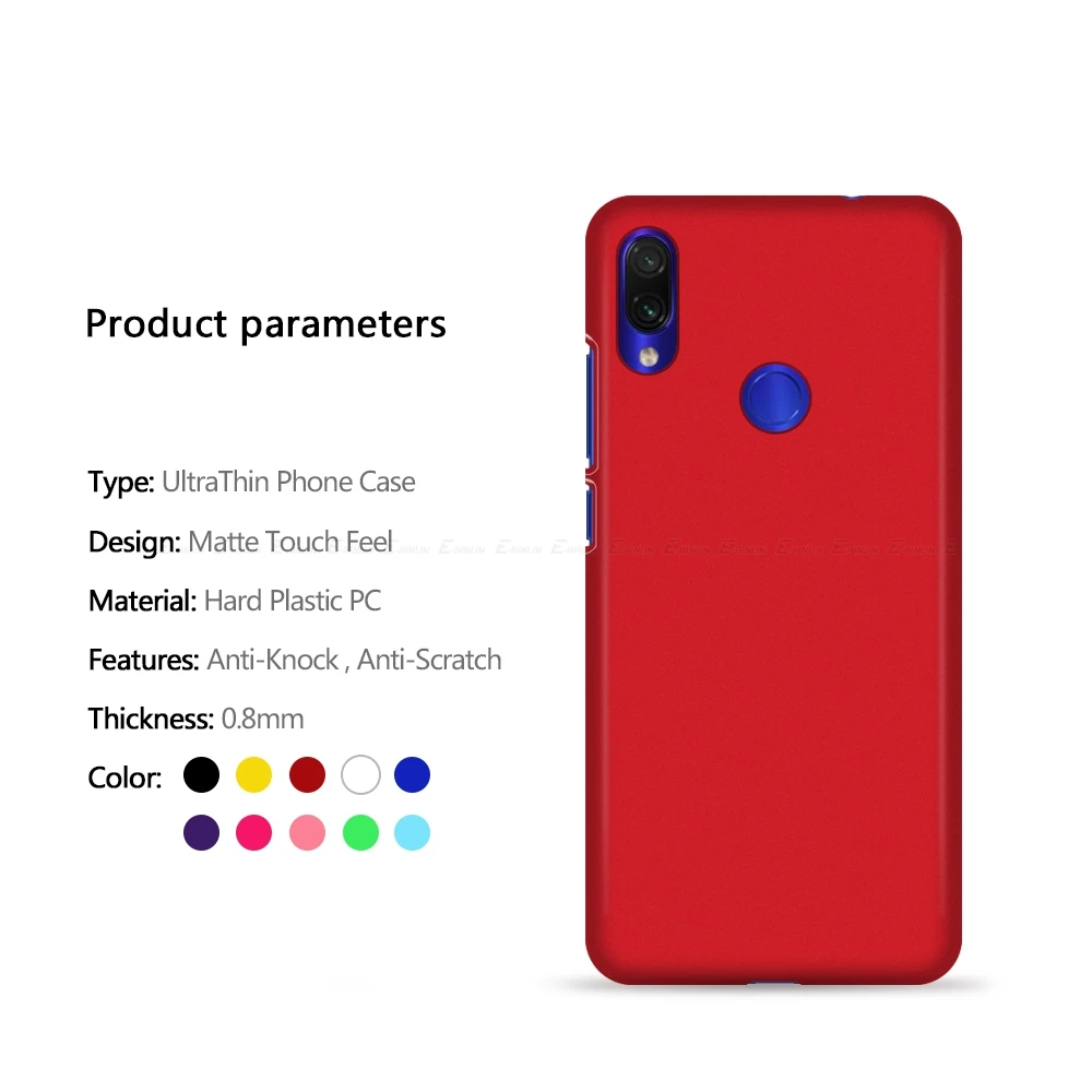 Ультратонкий матовый жесткий чехол для телефона Xiaomi Redmi Note 10T 10 10S 9 9S 8T 8 7 6 5 Pro Max Prime
