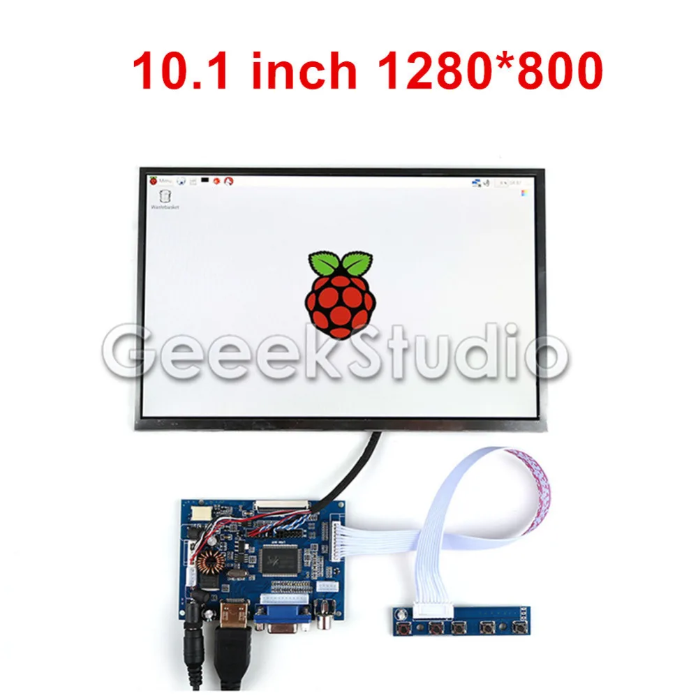 10 1 дюймовый ЖК дисплей 1280*800 IPS монитор экрана HDMI + VGA 2AV плата драйвера для Raspberry Pi|10