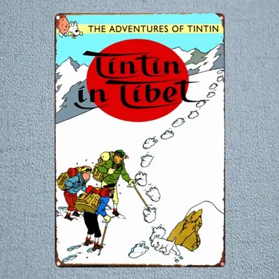 DU1080 Tintin мультфильм кино жестяная вывеска металлическая пластина железная живопись детская комната настенный бар домашнее искусство Ремесло Декор 30X20 см DU-1078 - Цвет: DU1080