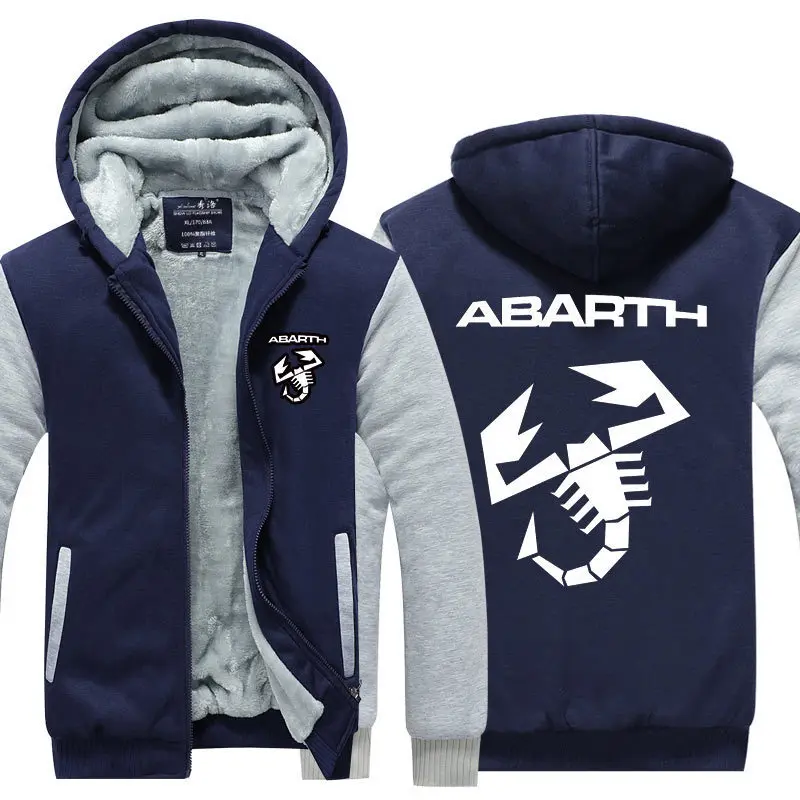 Abarth Толстовка для женщин мужские худи на молнии с капюшоном теплая шерсть Linner