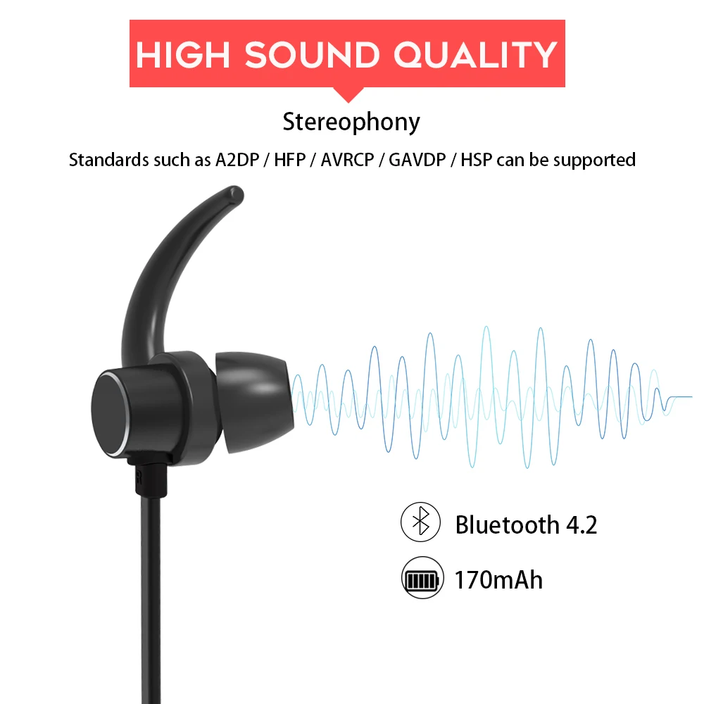 Наушники SERVO XS Bass IPX7 водонепроницаемые спортивные Bluetooth наушники/Беспроводная