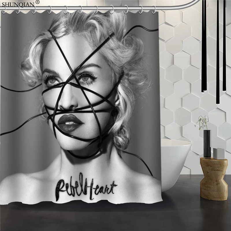 Мадонна на заказ занавеска для душа водонепроницаемая ткань ванной 180X200cm165X180cm