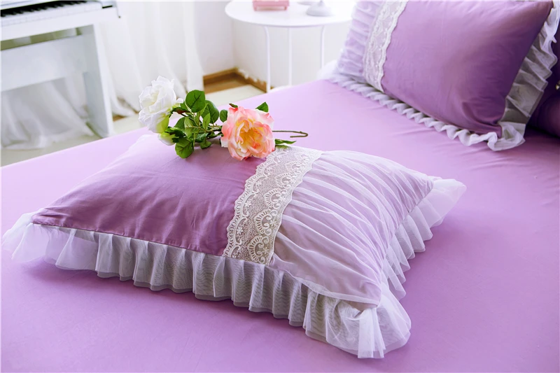 Постельное белье принцессы комплект из 3 предметов фиолетового и розового цвета