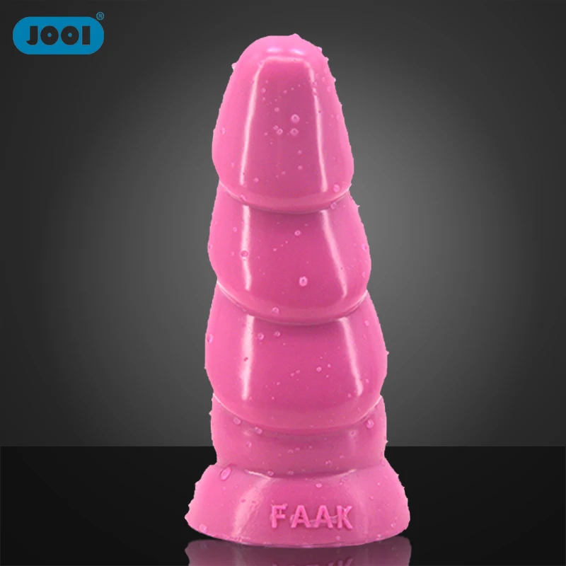 Silicone Smooth Anal Dildo 3D Three-dimensional carving Pink coat Bright sexy Adult Product for female Massage vagina sex orgasm |