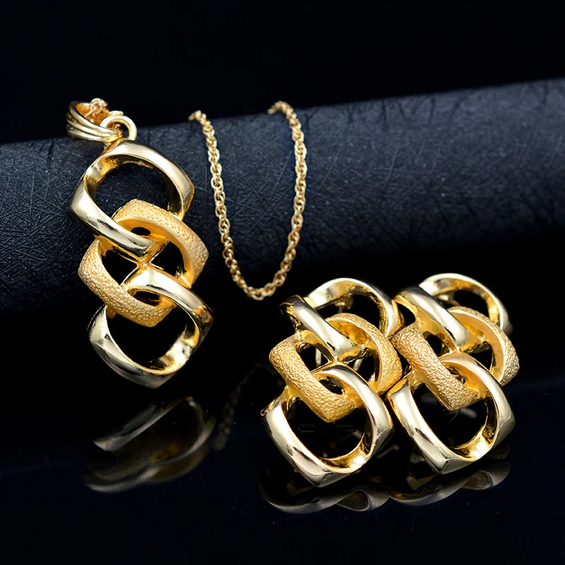 Ювелирные изделия Sunny Jewelry модные новые геометрические наборы колье серьги кулон